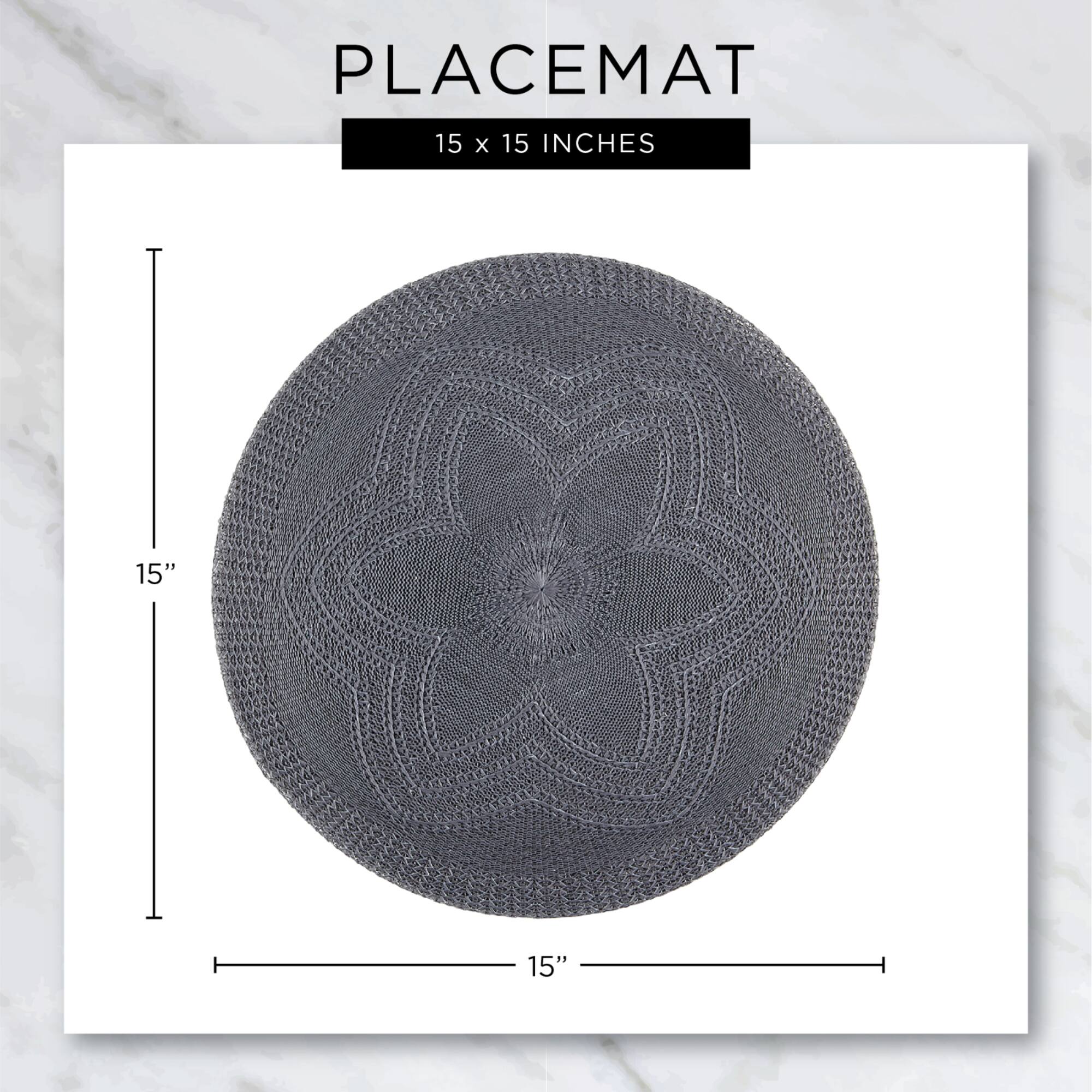 DII® Tassel Fringe Woven Round Placemats